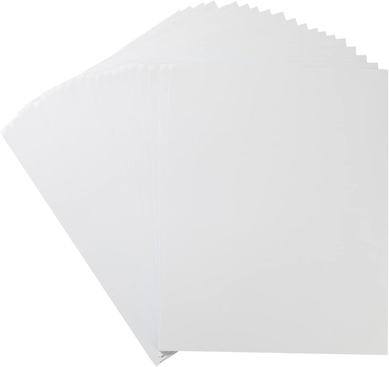 Wishop 20 Sheets Colored Thick Paper Cardstock Blank for DIY Crafts Cards Making, Invitations, Scrapbook Supplies (White, 8.5 x 11 inches) - Image 1